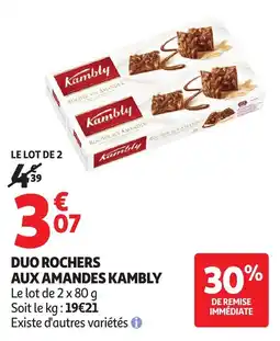Auchan Kambly Duo rochers aux amandes offre