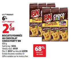 Auchan Bn Biscuits fourrés au chocolat choco party offre