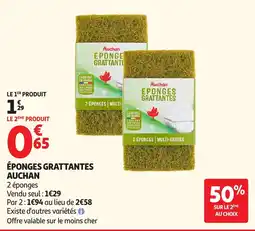 Auchan Auchan Éponges grattantes offre