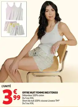 Auchan Inextenso Offre nuit femme offre
