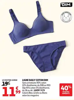 Auchan Dim Ligne Daily coton offre