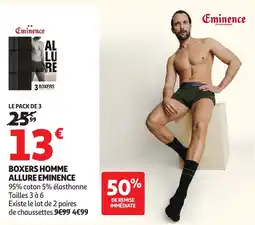 Auchan Boxers homme allure eminence offre