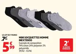 Auchan Inextenso Mini socquettes homme offre