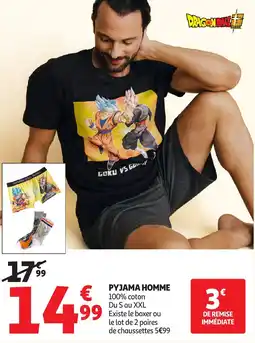 Auchan Pyjama homme offre
