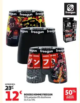 Auchan Freegun Boxers homme offre