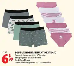 Auchan Inextenso Sous-vetements enfant offre