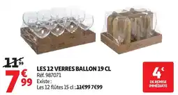Auchan Les 12 verres ballon offre