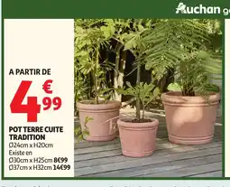 Auchan Pot terre cuite tradition offre