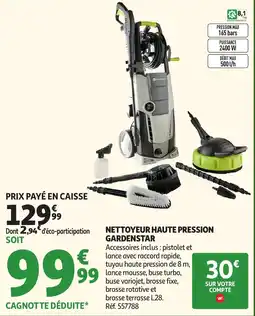 Auchan Gardenstar Nettoyeur haute pression offre