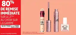 Auchan SUR LE 2ÈME AU CHOIX SUR LA GAMME MAYBELLINE NEW YORK 80% offre