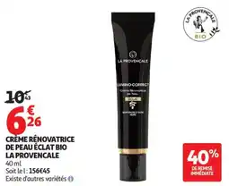 Auchan CRÈME RÉNOVATRICE DE PEAU ÉCLAT BIO LA PROVENCALE offre