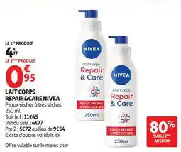 Auchan LAIT CORPS REPAIR&CARE NIVEA offre