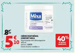Auchan CRÈME PANTHENOL CONFORT MIXA offre