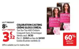 Auchan COLORATION CASTING CRÈME GLOSS L'ORÉAL offre