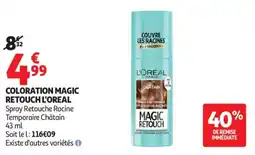 Auchan COLORATION MAGIC RETOUCH L'OREAL offre