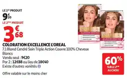 Auchan COLORATION EXCELLENCE L'OREAL offre