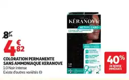 Auchan COLORATION PERMANENTE SANS AMMONIAQUE KERANOVE offre