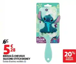 Auchan BROSSE À CHEVEUX SILICONE STITCH DISNEY offre