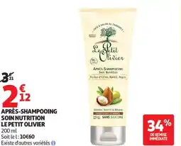 Auchan APRÈS-SHAMPOOING SOIN NUTRITION LE PETIT OLIVIER offre