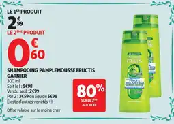 Auchan SHAMPOOING PAMPLEMOUSSE FRUCTIS GARNIER offre