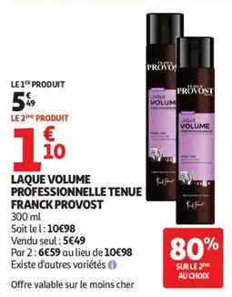 Auchan LAQUE VOLUME PROFESSIONNELLE TENUE FRANCK PROVOST offre