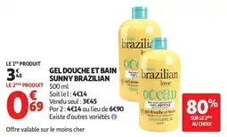 Auchan GEL DOUCHE ET BAIN SUNNY BRAZILIAN offre