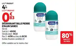 Auchan DÉODORANT BILLE PIERRE D'ALUN SANEX offre