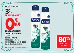 Auchan DÉODORANT MEN SENSITIVE SANEX offre