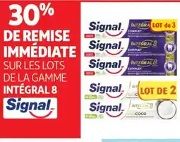 Auchan SUR LES LOTS DE LA GAMME INTÉGRAL 8 Signal offre