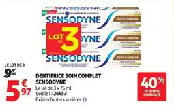 Auchan DENTIFRICE SOIN COMPLET SENSODYNE offre