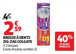 Auchan BROSSE À DENTS ZIG-ZAG COLGATE offre