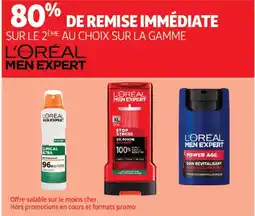 Auchan SUR LE 2EME AU CHOIX SUR LA GAMME L'ORÉAL MEN EXPERT offre