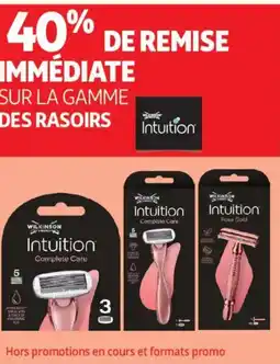 Auchan SUR LA GAMME DES RASOIRS Intuition offre