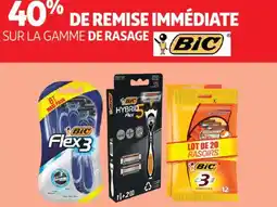 Auchan SUR LA GAMME DE RASAGE BiC offre