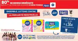 Auchan SUR LE 2EME AU CHOIX SUR LA GAMME HYGIÈNE FÉMININE Nett Vania offre