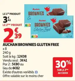 Auchan AUCHAN BROWNIES GLUTEN FREE offre