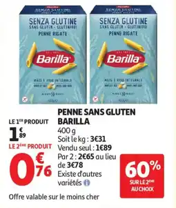 Auchan PENNE SANS GLUTEN BARILLA offre