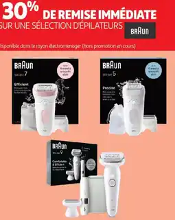 Auchan SUR UNE SÉLECTION D'ÉPILATEURS BRAUN offre