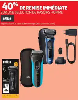 Auchan SUR UNE SELECTION DE RASOIRS HOMME BRAUN offre