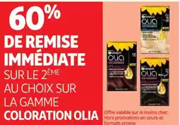 Auchan SUR LE 2ÈME AU CHOIX SUR LA GAMME COLORATION OLIA offre