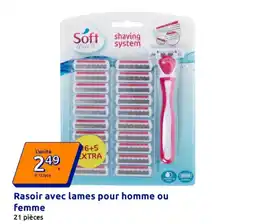 Action Rasoir avec lames pour homme ou femme offre