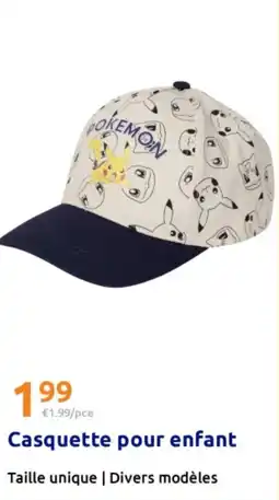 Action Casquette pour enfant offre