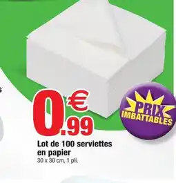 Bazarland Lot de 100 serviettes en papier offre