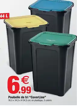 Bazarland Coverline poubelle de tri jaune offre