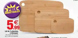 Bazarland Lot de 3 planches à découper offre
