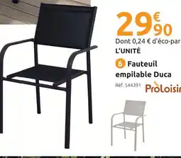 Mr Bricolage Proloisirs fauteuil empilable duca offre