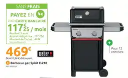 Mr Bricolage Weber cbarbecue gaz spirit e-210 offre