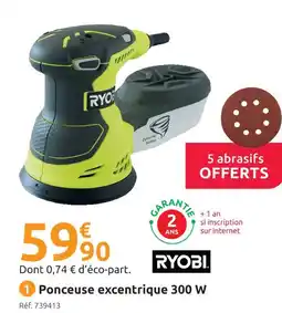 Mr Bricolage Ryobi ponceuse excentrique 300 w offre