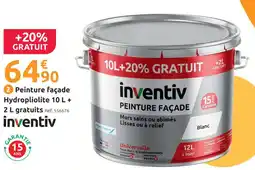 Mr Bricolage Inventiv peinture façade hydropliolite 10 l + 2 l gratuits offre