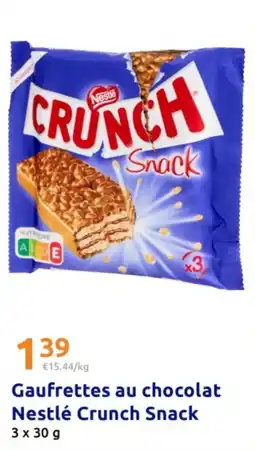Action Gaufrettes au chocolat Nestlé Crunch Snack offre